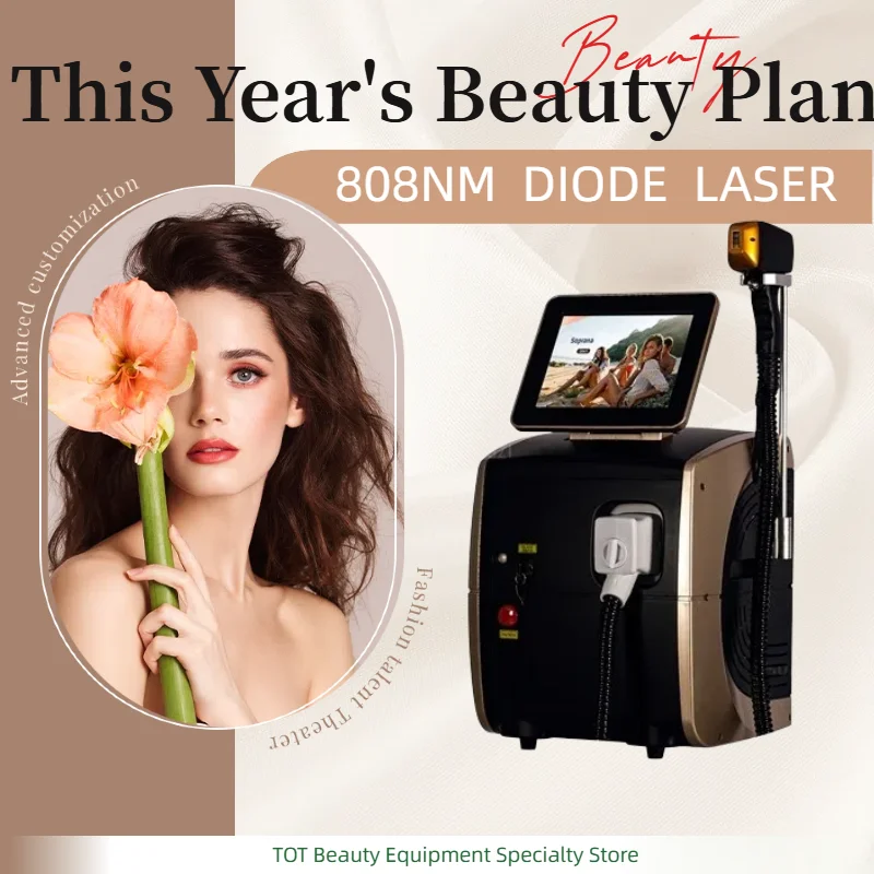 

4000W Professional Diode Laser Hair Removal Machine 3 Wavelength 755 808 1064nm Ice Titanium Cooling for Permanent Pain Free Fac