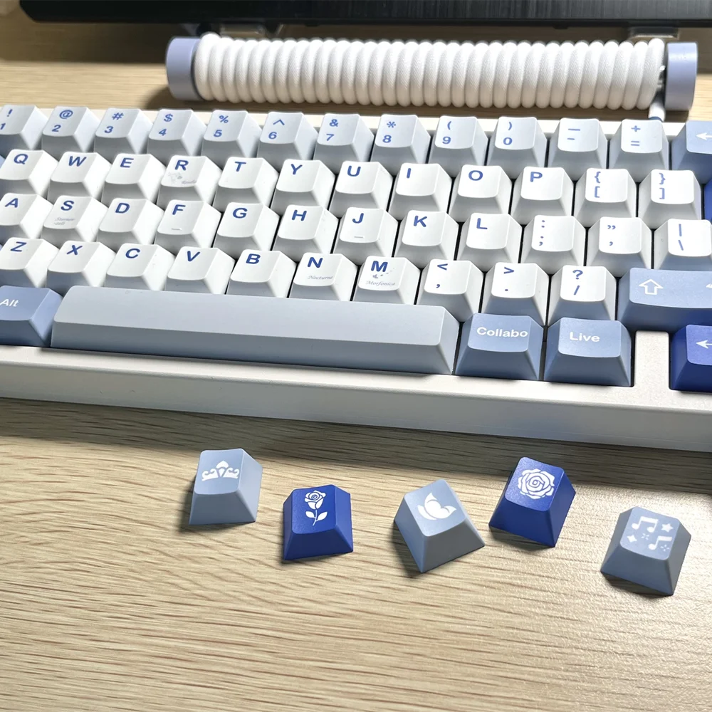 142 Keys Morfolia Cherry Profile Keycap 5 Side DYE Subbed PBT Full Sets Star Sky ANSI Layout For Mechanical Gaming Keyboard