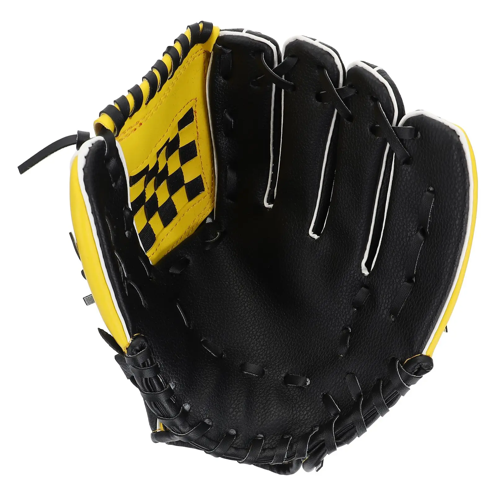 

Baseball Glove 10 5 Inch Yellow Black Durable Safe Use Strong Impact Resistant Ideal Beginner General Competition Softball