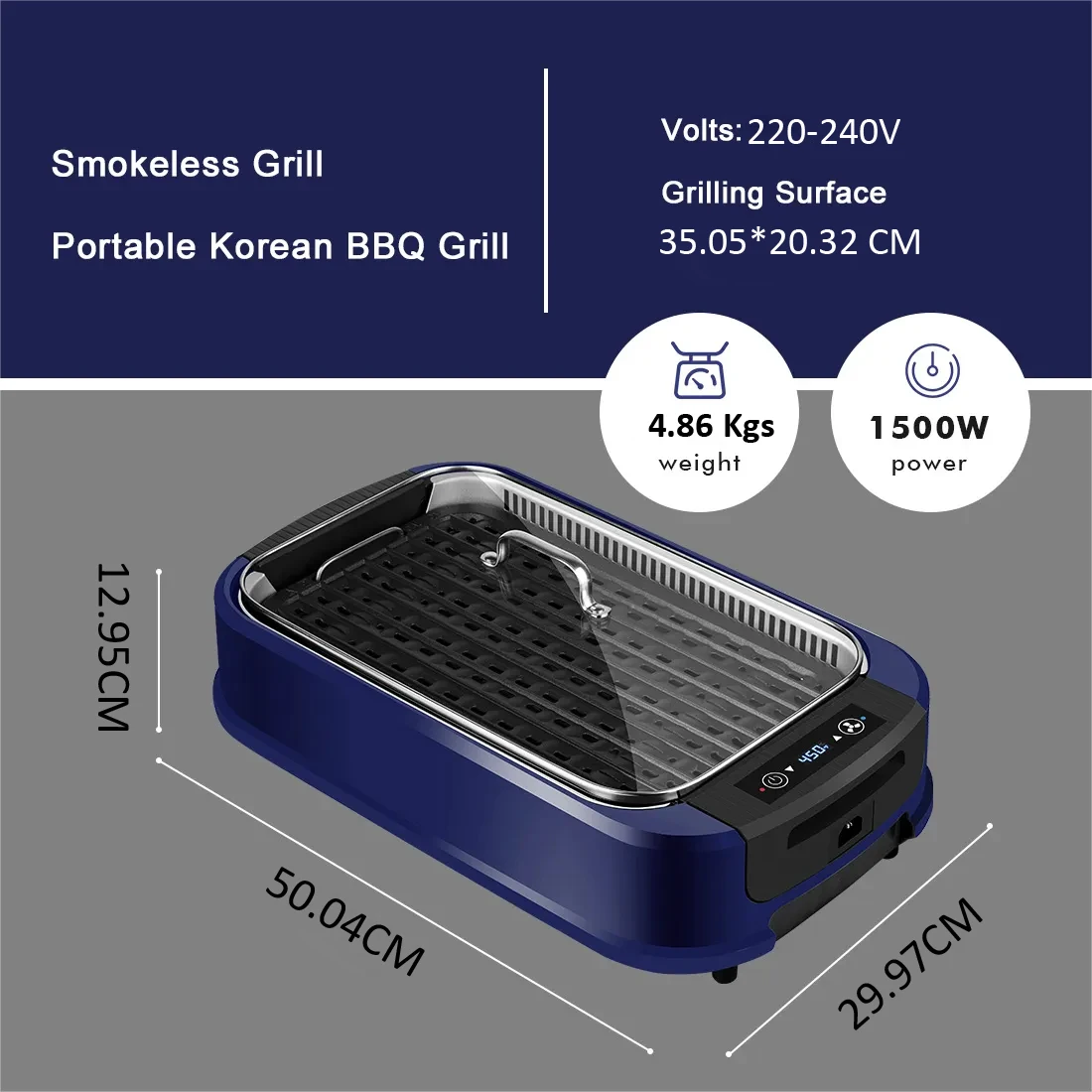 Barbeque Chicken Grill Machine Korean Pan Barbecue Grill Smokeless Electric BBQ Grill