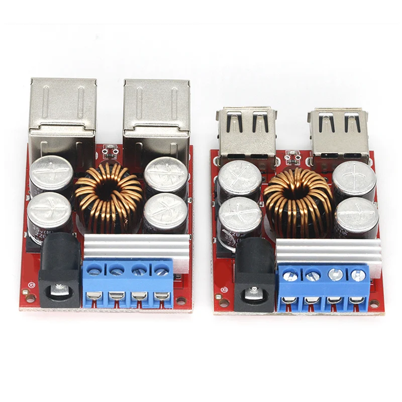 Carte de charge de véhicule DC-DC 8V-35V 5V 8A Alimentation électrique Dépressurisation Tech 2 4 ports USB Sortie chargeur mobile