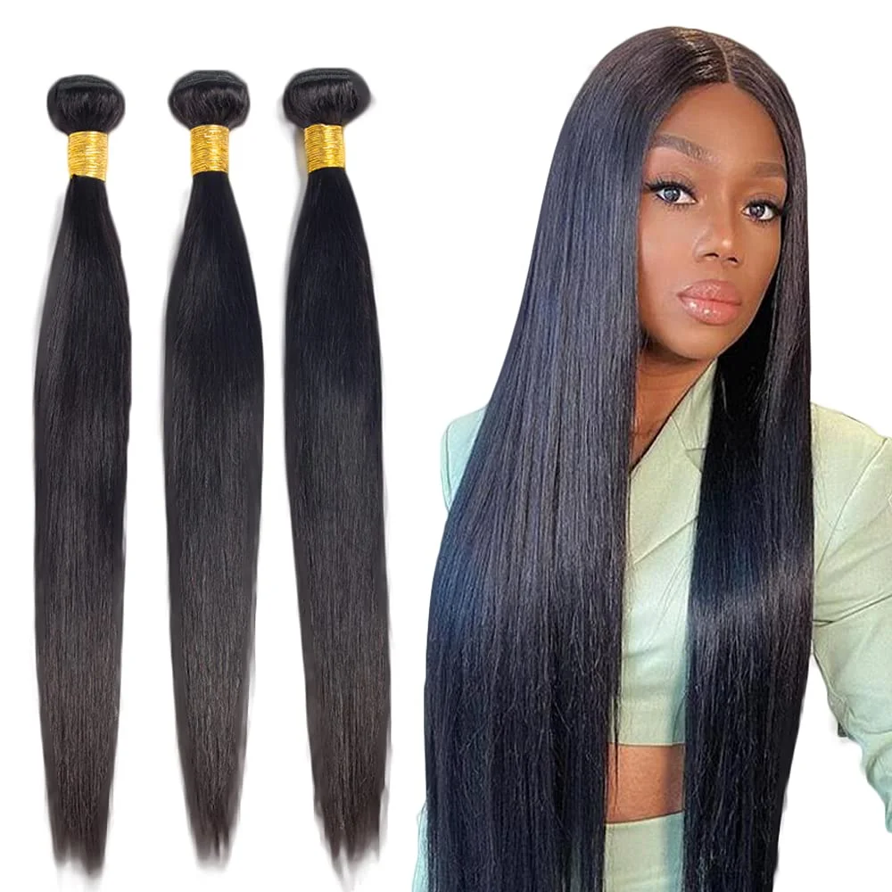 Bone Straight Hair Bundles Brazilian Virgin Hair Weave Bundles Full Cuticle Remy Human Hair Bundles Tissage Cheveux Humains