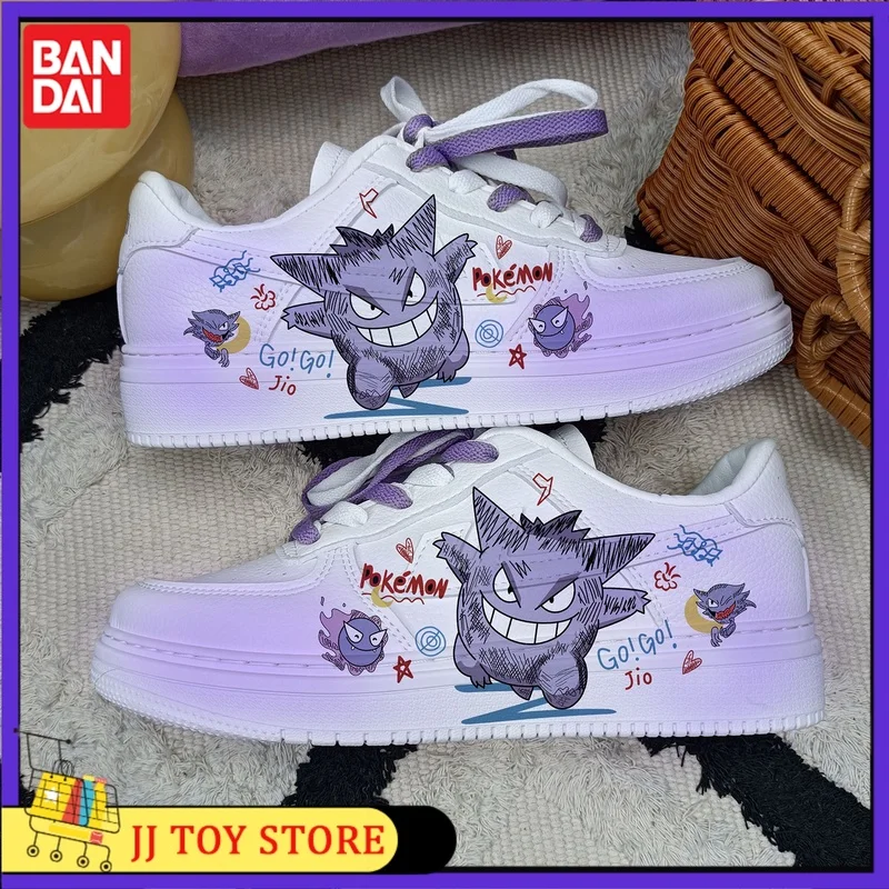 

New Anime Pokemon Gengar Cartoon Casual Shoes Gengar Women Sneakers Outdoor Chunky Trainers Flat Shoes Children Birthday Gift