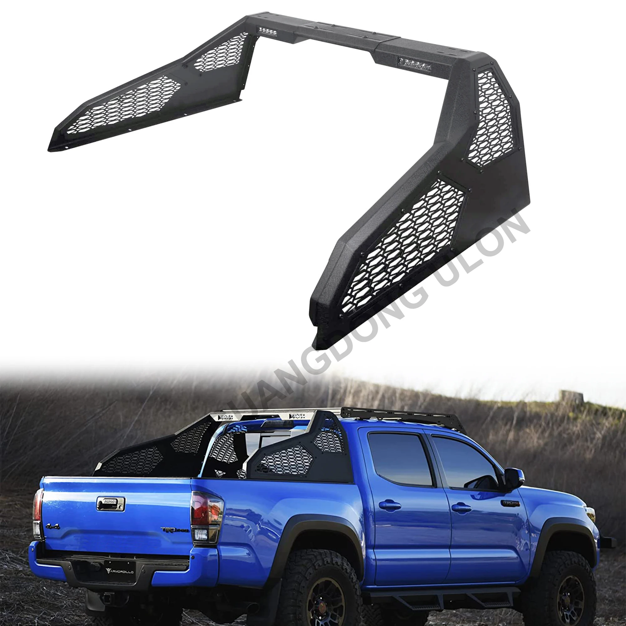 Barra antivuelco para camioneta de alta resistencia, estante para cama con LED compatible con Ram Chevy Silverado Sierra 2500 3500 FordS F250 F350