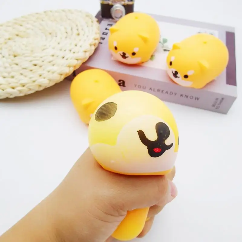 Jouet de relaxation, boule à presser antistress pour chien de dessin animé à montée lente, balle à presser pour enfants et adultes