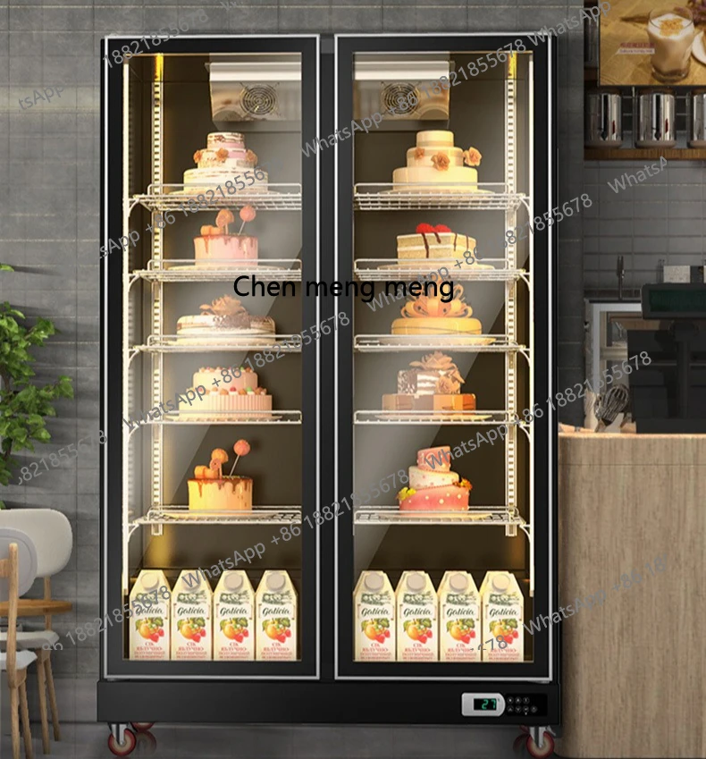 

Cake refrigerated display cabinet Vertical air-cooled fresh-keeping cabinet Commercial freezer Refrigerator Large capacity