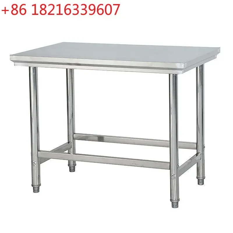 Kitchen square single-layer console stove rack cooking table restaurant first floor table multi-functional stainless steel