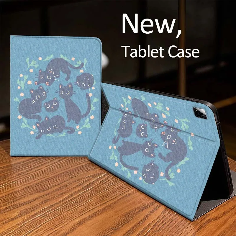 

Cartoon Cat Pattern Design For Xiaomi Mi Redmi Pad 2 4 5 7S 6S 6 7 8 Plus SE Pro K 2025 inch 8.7 11 Tablet Case