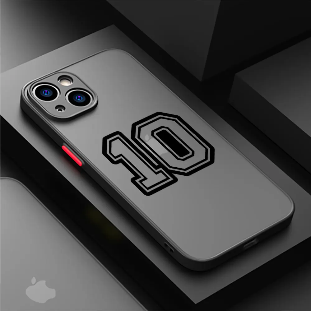 Luxury Case for iPhone 12 15ProMax XS Max 11 Pro 14 Pro 7 8 Plus XR 13 Mini SE Matte Cover Basketball celebrity numbers Funda