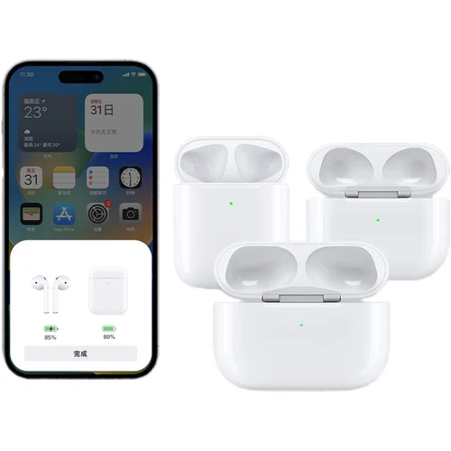 AirPods Pro 2 Bluetooth 이어폰 충전기 AirPods1 2 3 4 세대 페어링 동기화 무선 이어폰 구획 충전 보물의 디스플레이를위한 교체 무선 충전 상자 