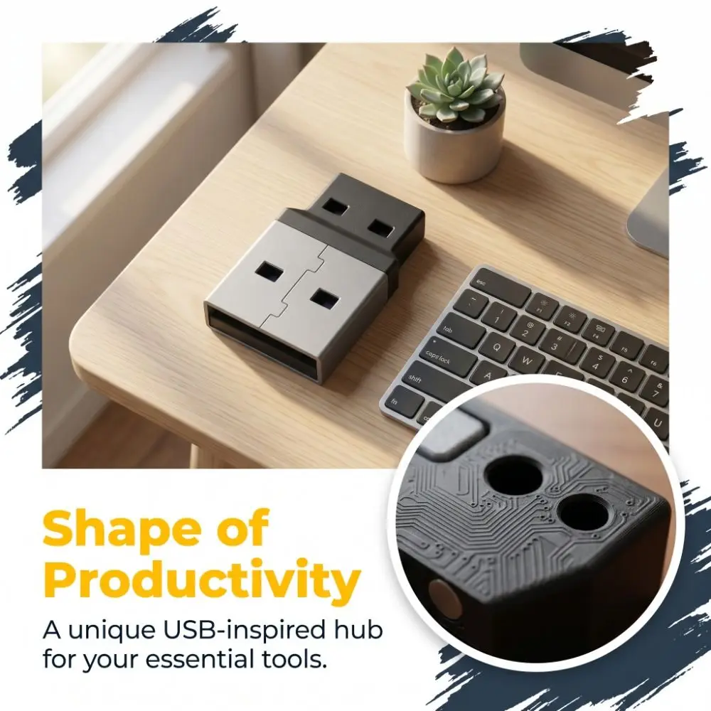 With Stencils USB Powered Sticky Note Holder Drawing Template Practical Decor Multifunctional Desktop Note Organizer