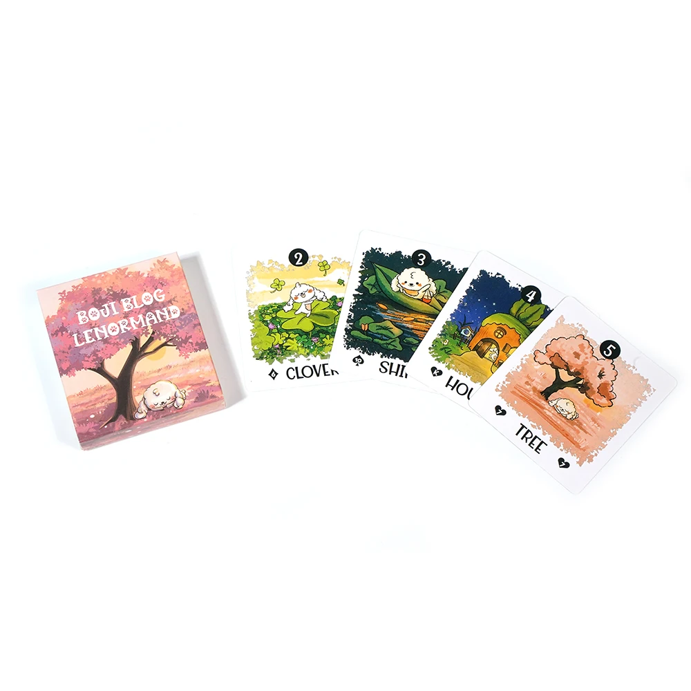 Newest Boji Blog Lenormand Oracle Card Fate Divination Tarot Card Table Game With Online Guidebook For Adult Children Game Gift