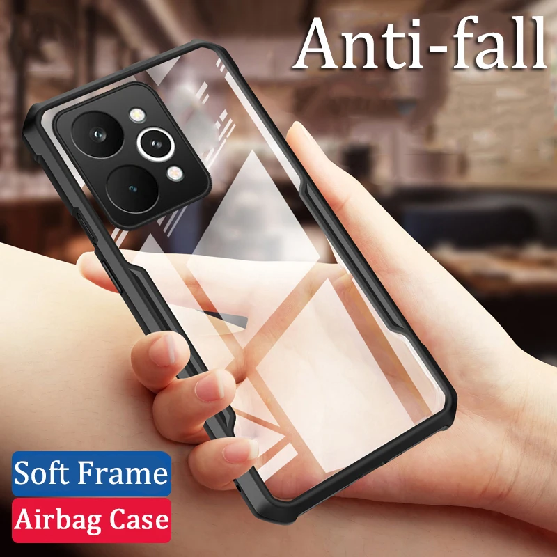 ل Realme 15 Pro 5g غطاء واضح وسادة هوائية الزاوية البلاستيك الصلب قذيفة ل Realme 15 برو 5 جرام شفافة جراب هاتف