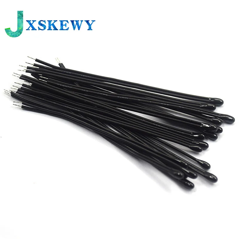 10PCS MF52B MF52D NTC 1% Thermistor Thermal Resistor B3950 B3435 10K 100K 50mm 60mm 80mm 100mm Resistance Red Black