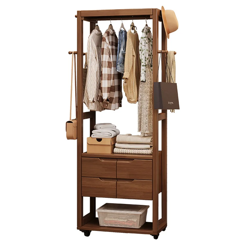

bedside table integrated hanger floor-to-ceiling bedroom household small apartment multi-functional