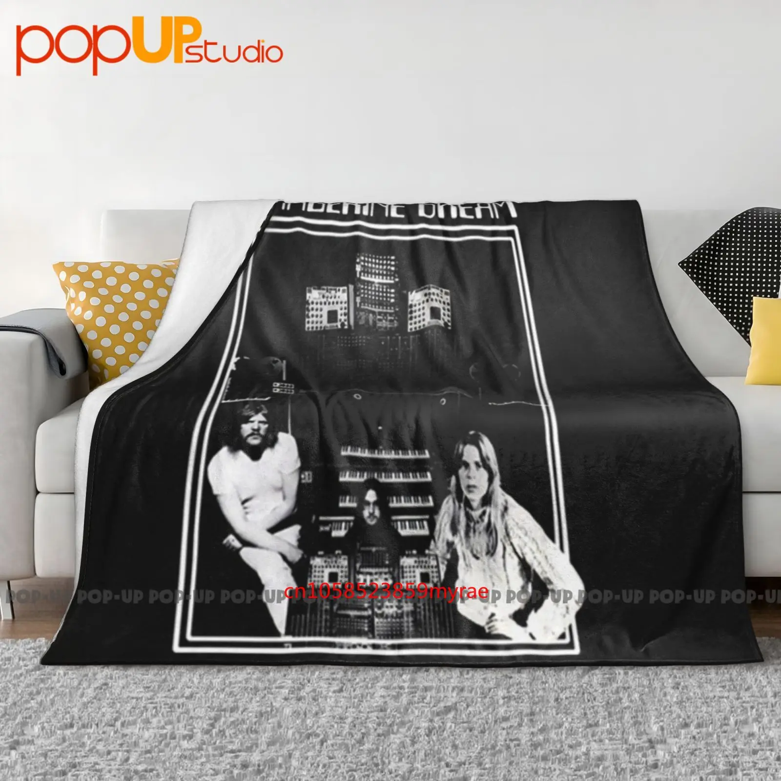 Rock vintage tangerina sonho krautrock cobertor ultramacio colcha capa de sofá de inverno capas de cama