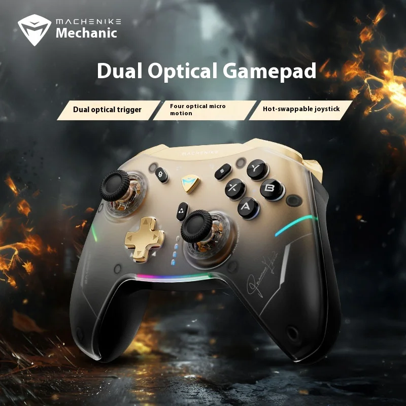 MACHENIKE G5Pro V2 Collector's Edition Three-mode Optical Gamepad Hot-swappable Hall Joystick switch computer steam  Bluetooth