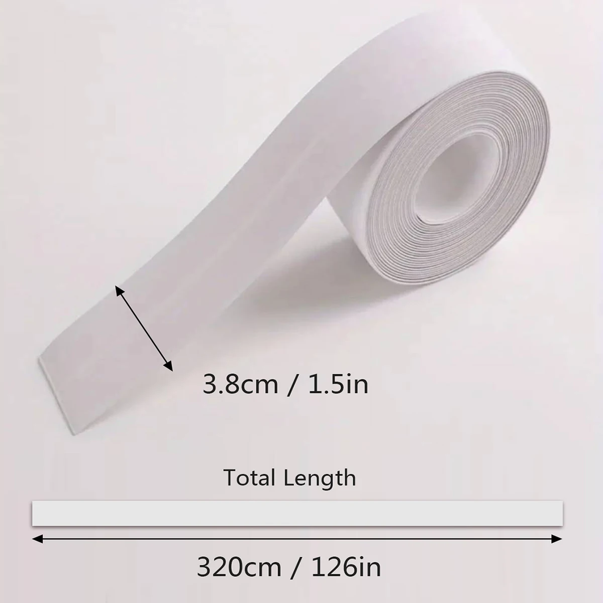 1/2/ Roll Caulk Tape Waterproof PVC Sealing Tape, Self Adhesive Tape For Kitchen Countertop Sink Bathtub Bathroom Shower Toilet