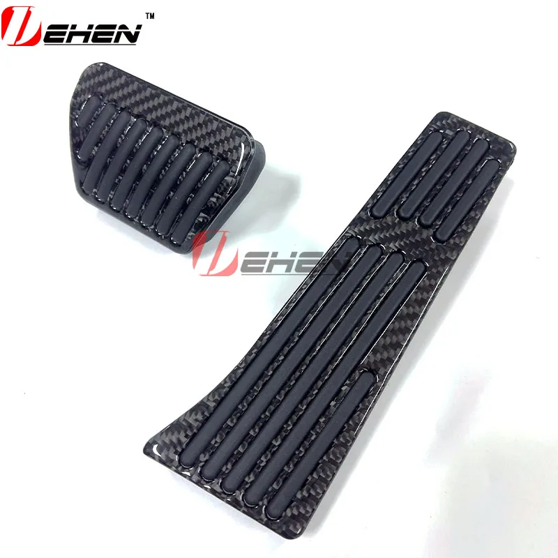 2 stücke Aluminium Auto Pedal Gas Bremspedale Abdeckung Carbon Faser für Toyota GR Supra A90 A91 2020-2024 gaspedal Bremse