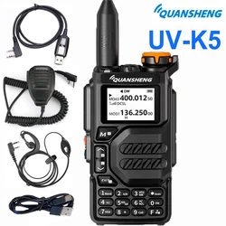 QUANSHENG-Radio portátil UV-K5, dispositivo de 5W, UHF, VHF, copia de frecuencia inalámbrica, NOAA, Scrambler, DTMF, UV-K58, UV-K6, bidireccional