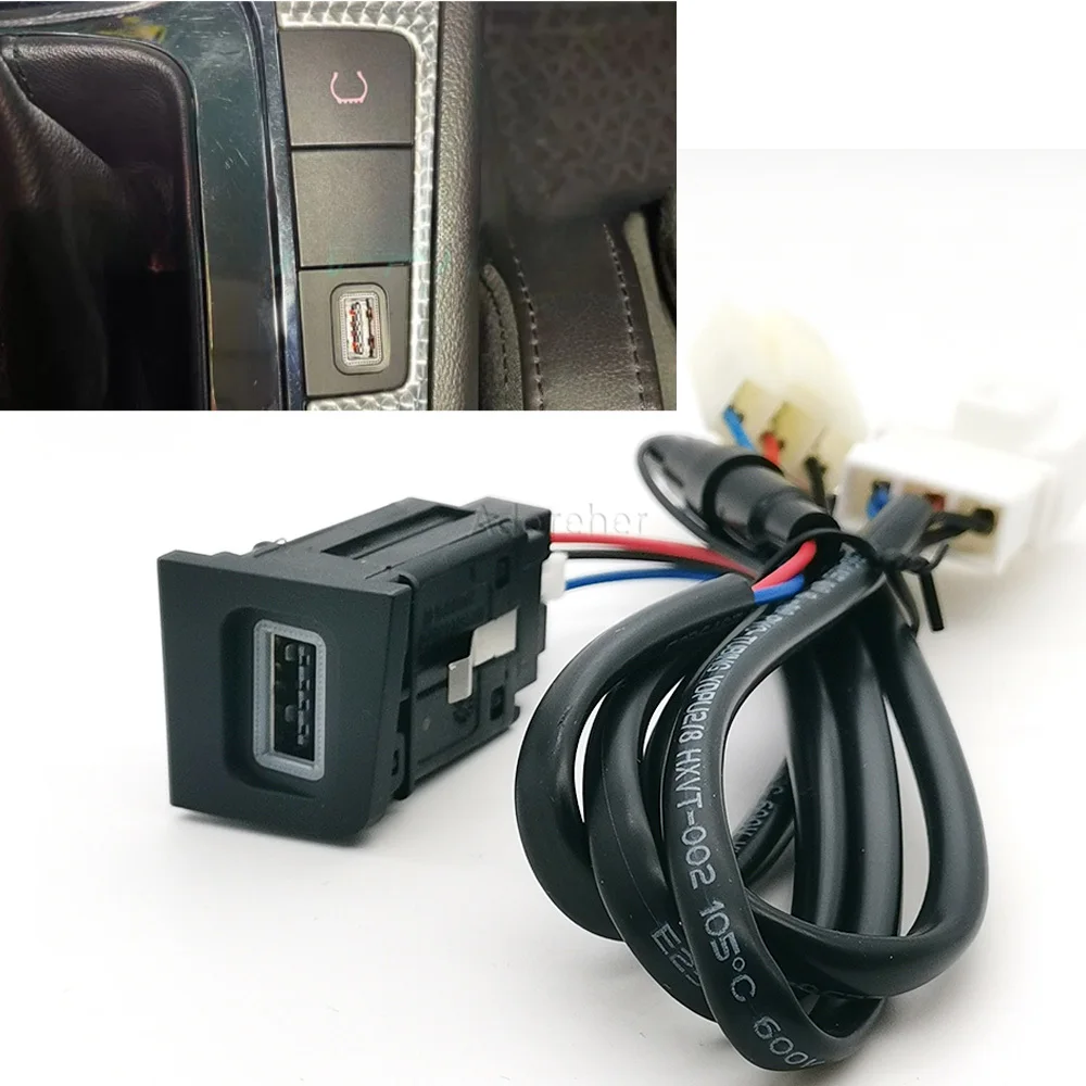 1PC Red LED Car Phone Charger Single QC3.0 USB Charging Socket Interface Fit For CC 2011-2012 Accessories