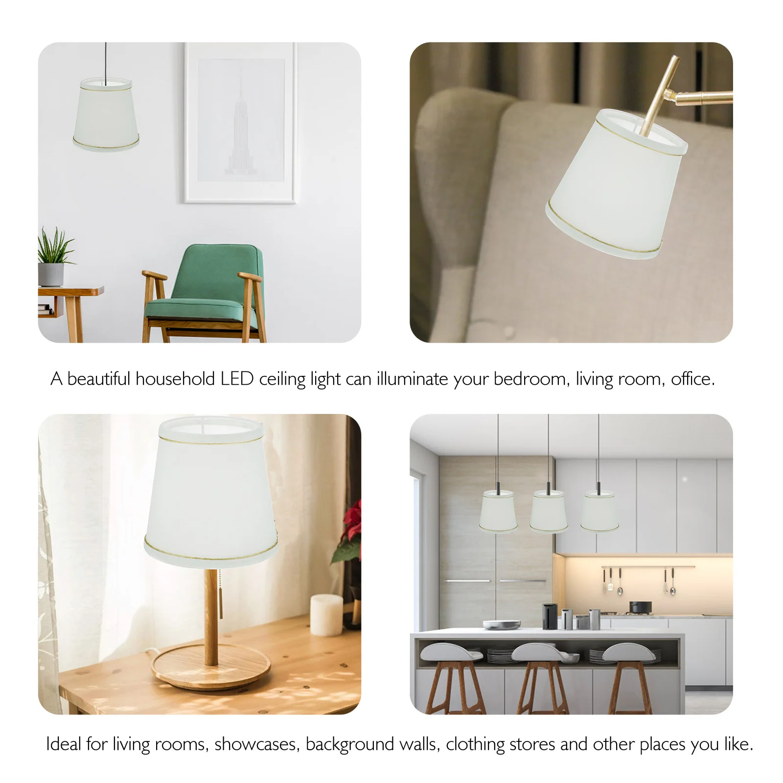 

1pc Modern Cloth Lampshade Fabric Lamp Cover For Ceiling Bedside Wall Lamp Dustproof Eye Protection Lighting Accessory