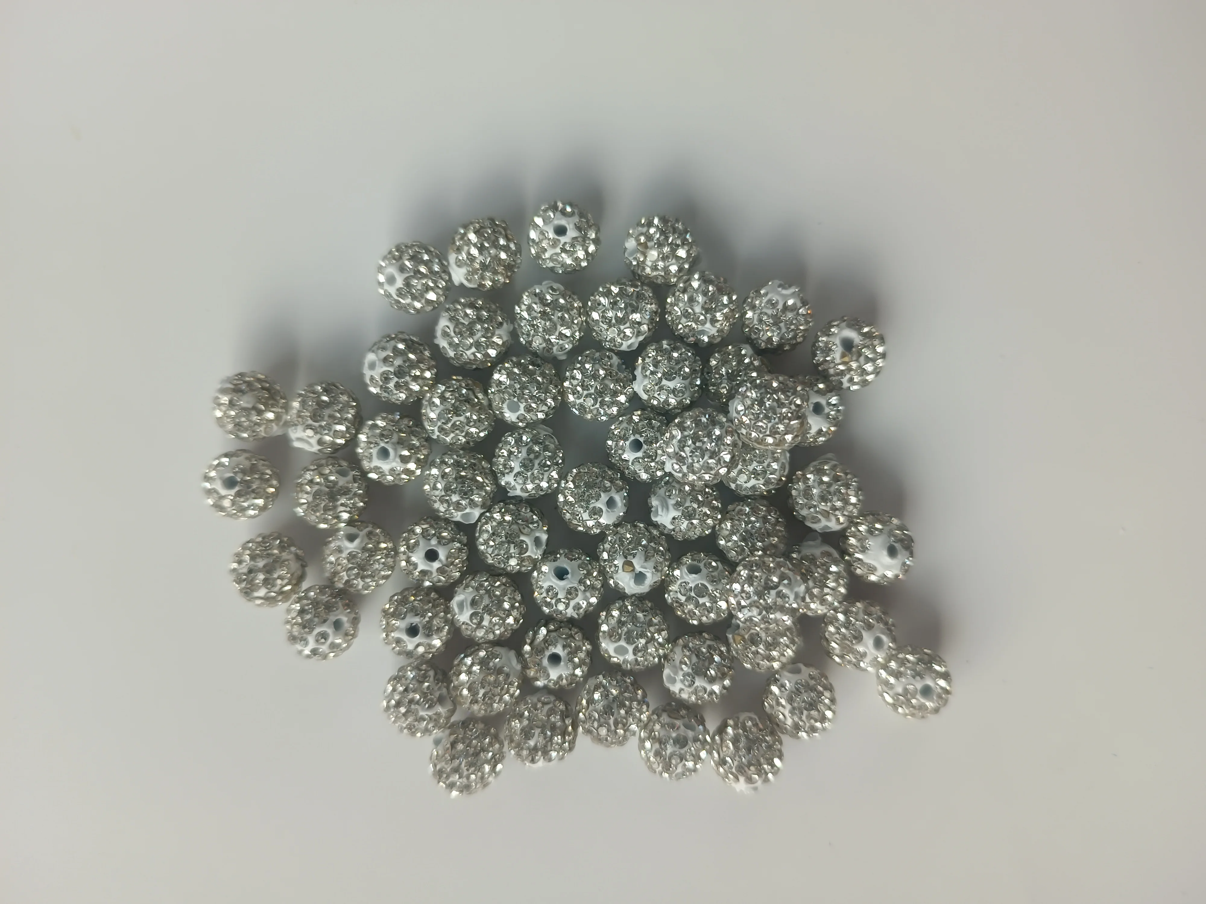 Clay Paved Crystal Bead Clay Micro Pave Rhinestone Ball Beads DIY For Jewelry Making fg4s