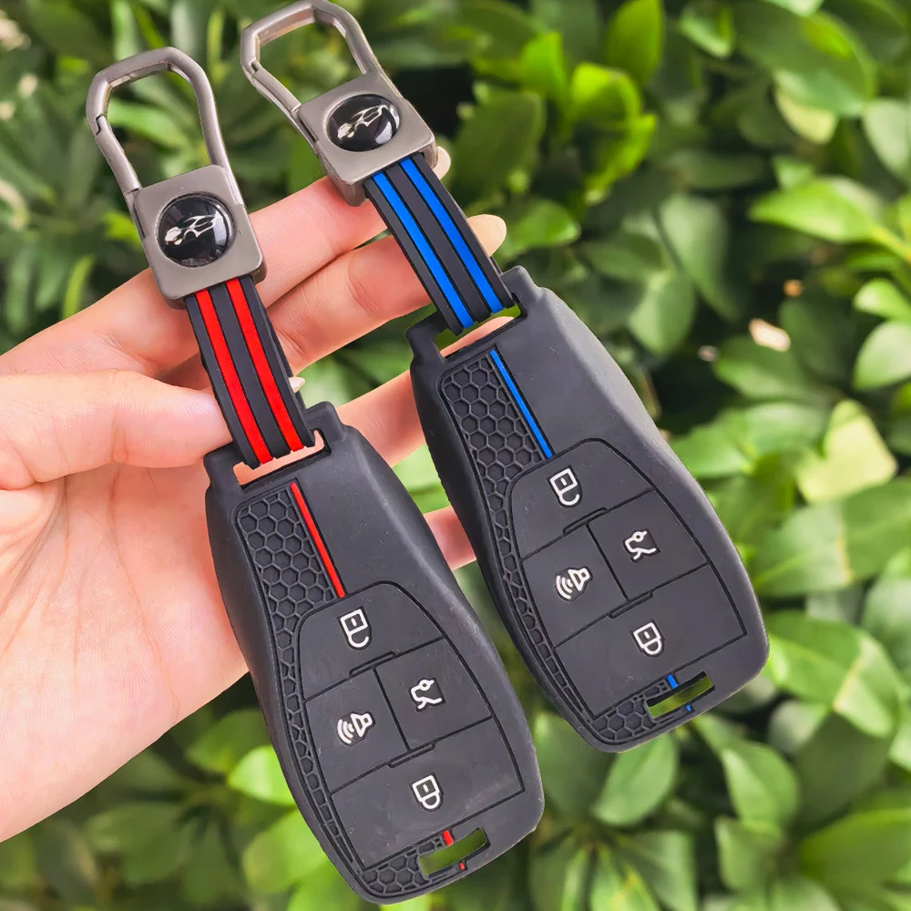 Soft Keychain Cover For Beijing X7 Bj40 Bj80 U7 Baic X55 X35 X75 Ii Evo 5 BJ30 BJ60 BJ90 BJ20 F40 Key Case Car Accessories
