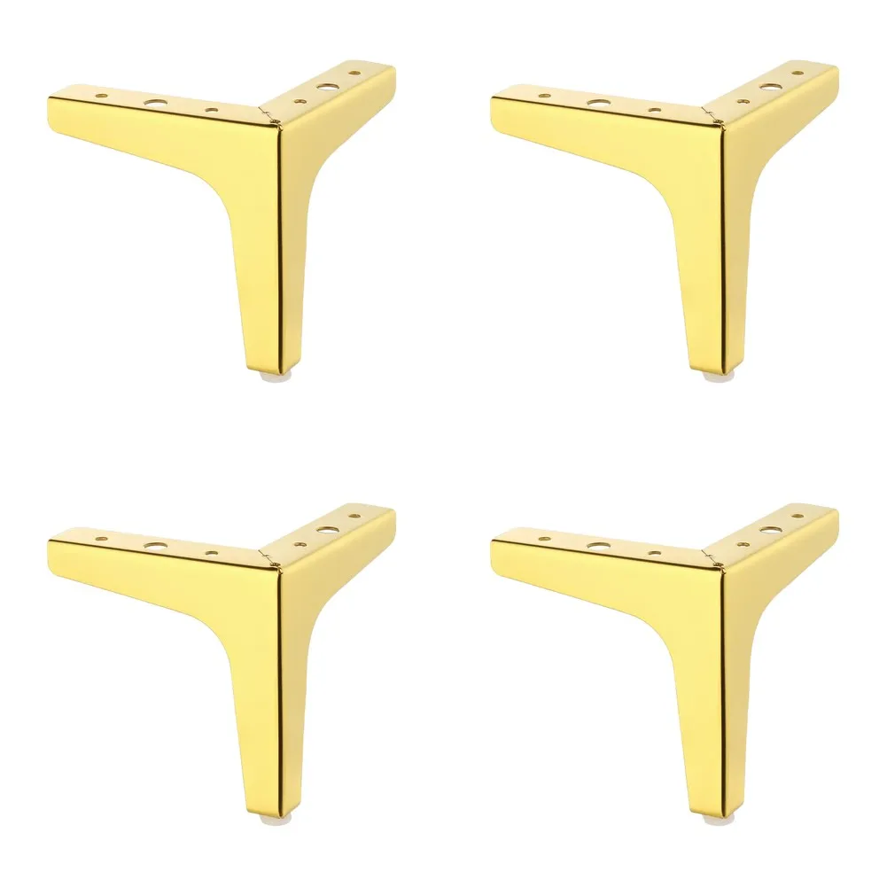 Chrome Triangular Legs Set 4 for Furniture Tables Chairs Coffee Tables Made from For Iron 6 Inches 15 cm Height