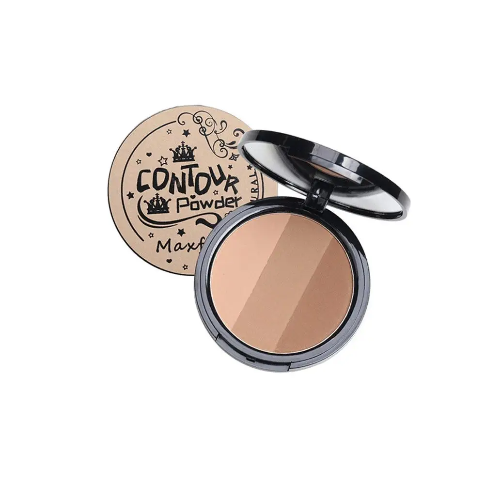 3 kolorowe Bronzer paleta rozświetlaczy twarz matowy brązowy kawa mielona rumieniec do makijażu różowy połysk cień kontur R L4a0