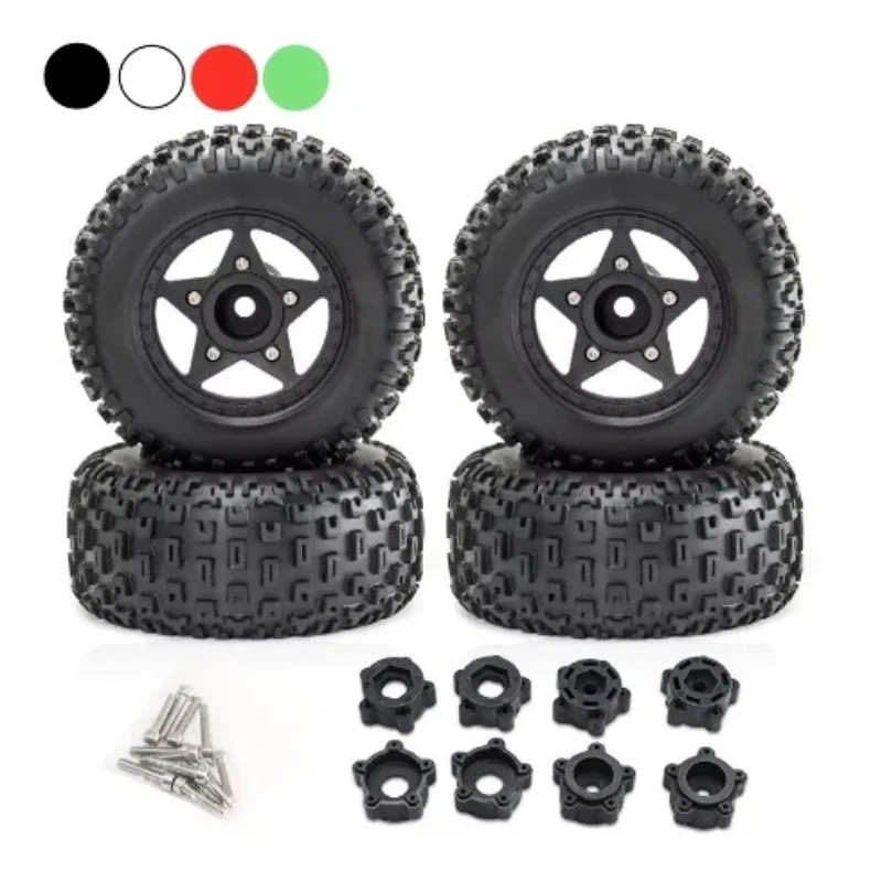 

4Pcs 109mm 1/8 1/10 Short Course Truck Tire with 12mm 14mm 17mm Wheel Hex for Slash ARRMA SENTON Vkar SCTX10 HPI RC Car byRC