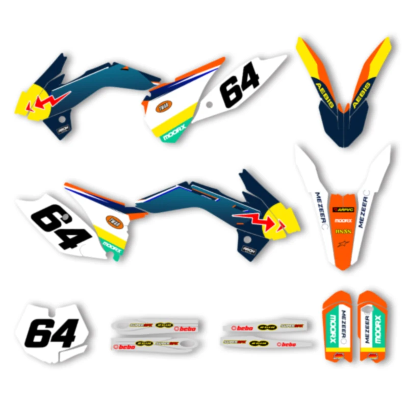 

Мотоциклетные фоновые наклейки Powerzone, наборы наклеек для KTM SX85 SX 85 2013-2014 2015-2017, номер, имя на заказ