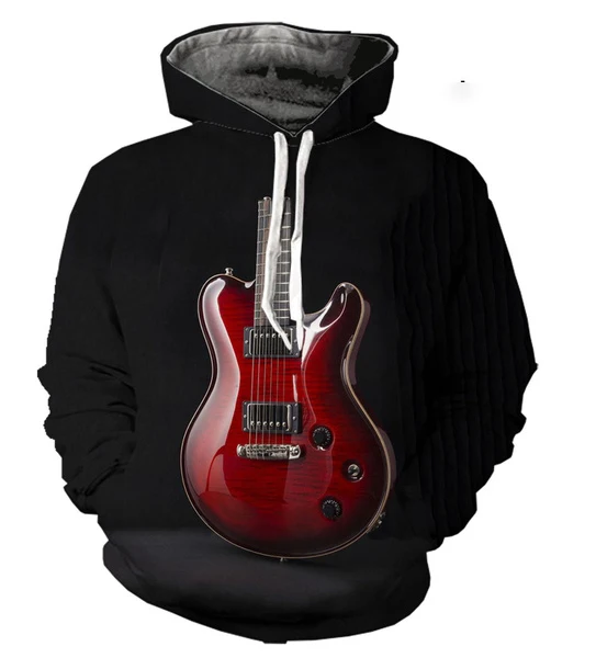 

Autumn/ Winter Fashion Men's/women's Music Bass Guitar DJ Funny 3D Print Casual Hoodie Long Sleeve Sweatshirt Pullover