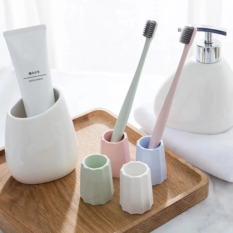 Bathroom Toothbrush Holder Diatomite Water Absorbed Quick Dry Toothbrush Stand Holder Anti-mildew & Anti-bacterial Keep Clean