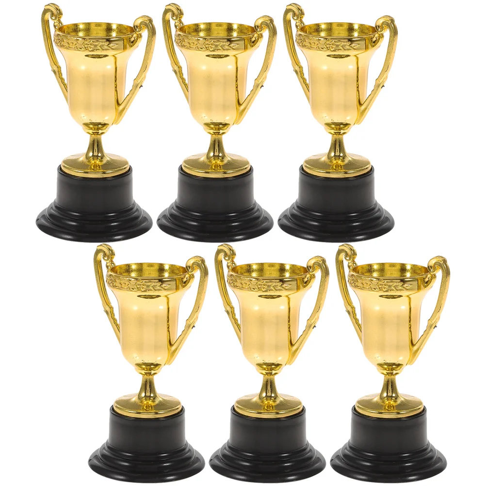 

6Pcs Mini Plastic Trophies Award for Gymnastics School Competitions Winner Party Favors Trophies Plastic Trophy Awards