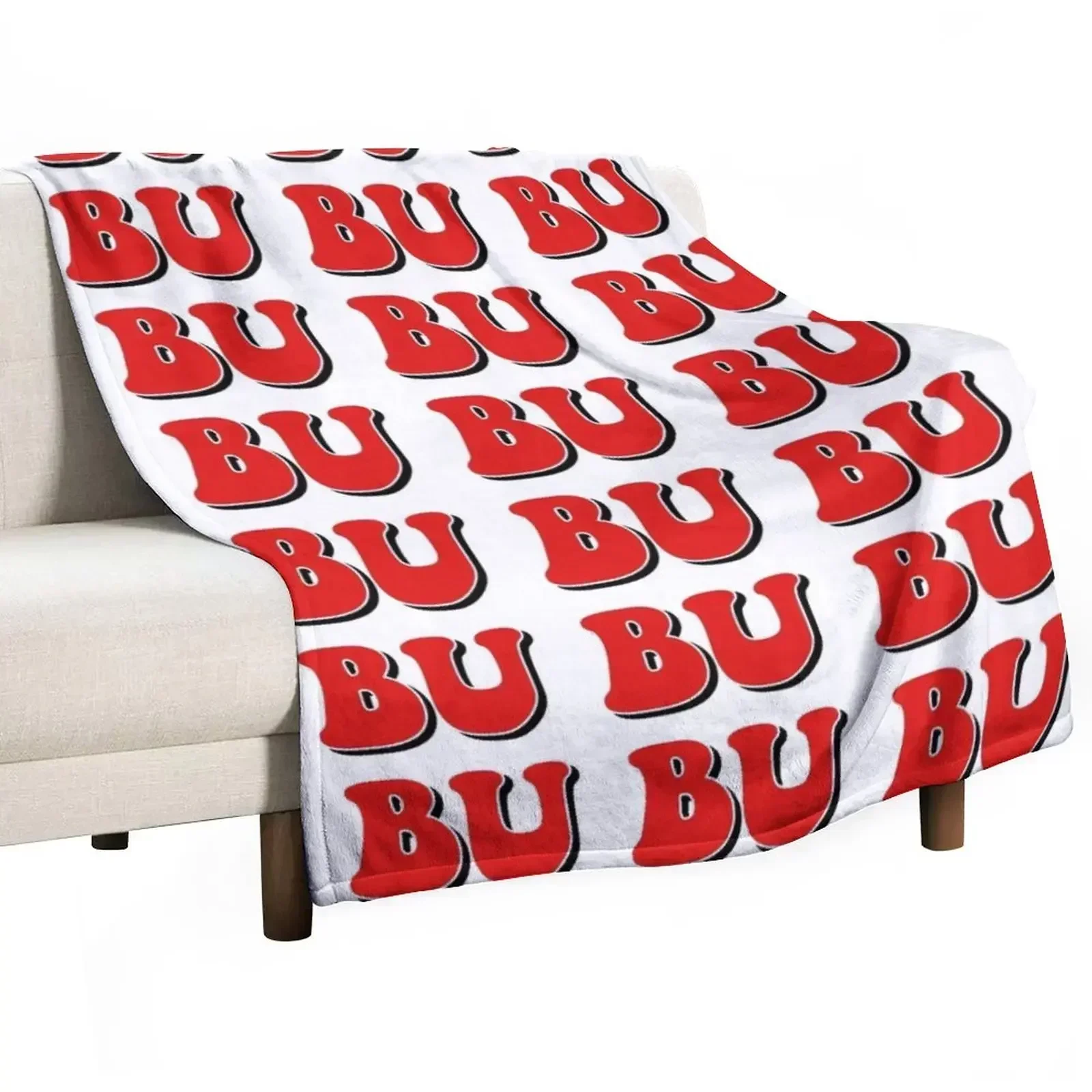 BU Boston University Throw Blanket Hair Blankets Sofas Of Decoration Weighted Luxury Throw Plaid bed plaid Blankets
