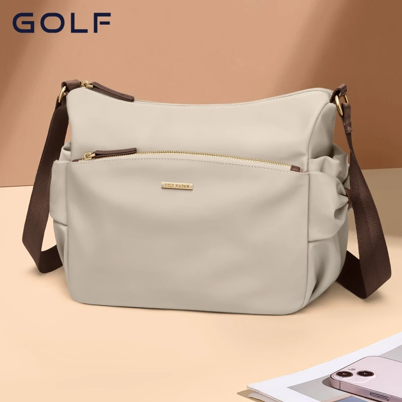

GOLF New Style Nylon Fabric Shoulder Crossbody Bag for Women Multi-compartment Casual Travel Bag Large Capacity Sling Bags