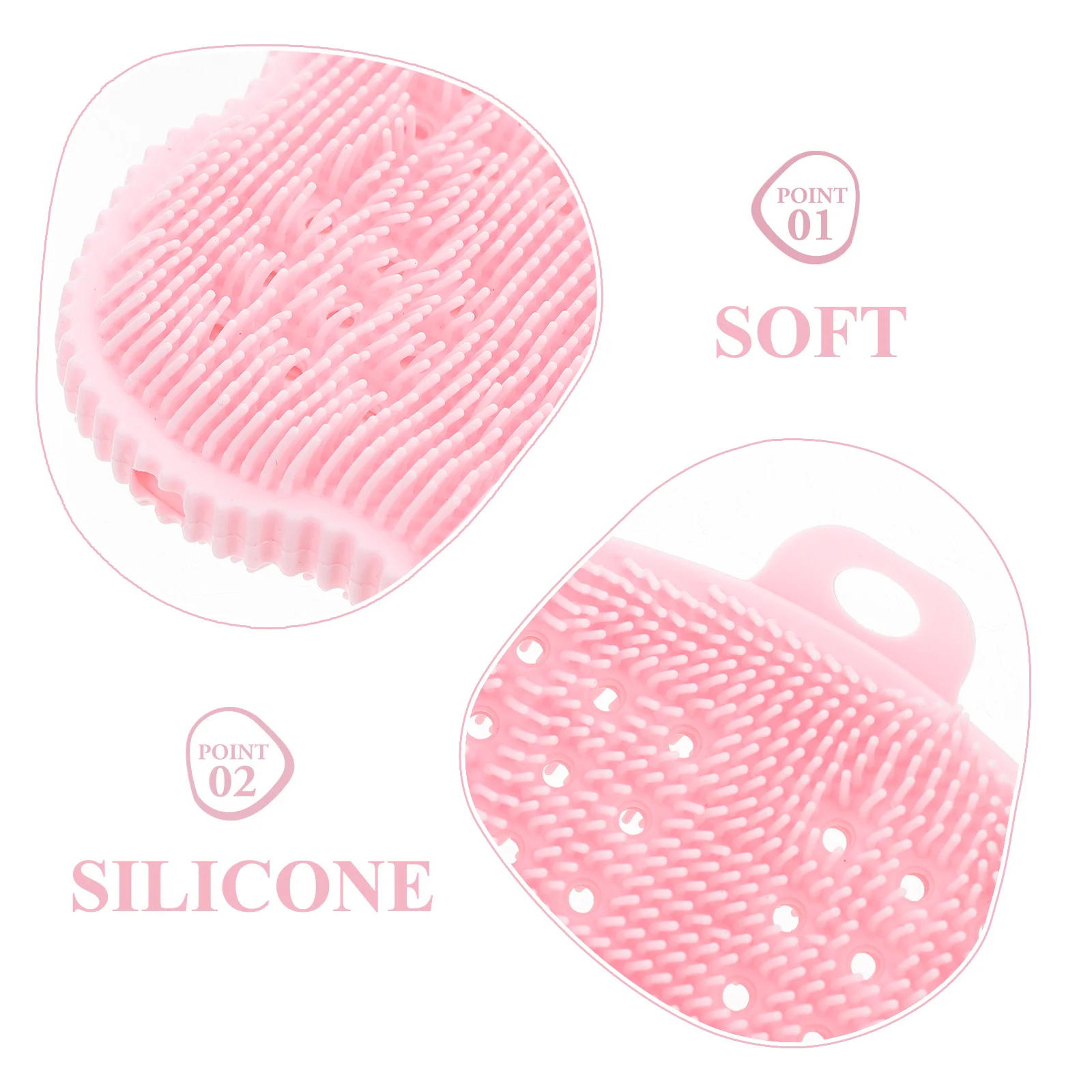 

2Pcs Exfoliating Body Scrubber Silicone Shower Brush for Skin and Scalp Health Body Scrubber Loofah Sponge Shower Accessory