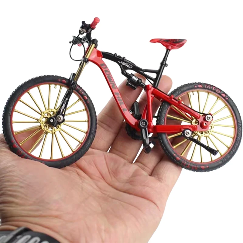 1/10 Mini Alloy Bicycle Model Racing Mountain Bike Creative City Bicycles Metal Kids Toys Collection Decoration Boys Gifts  ﻿