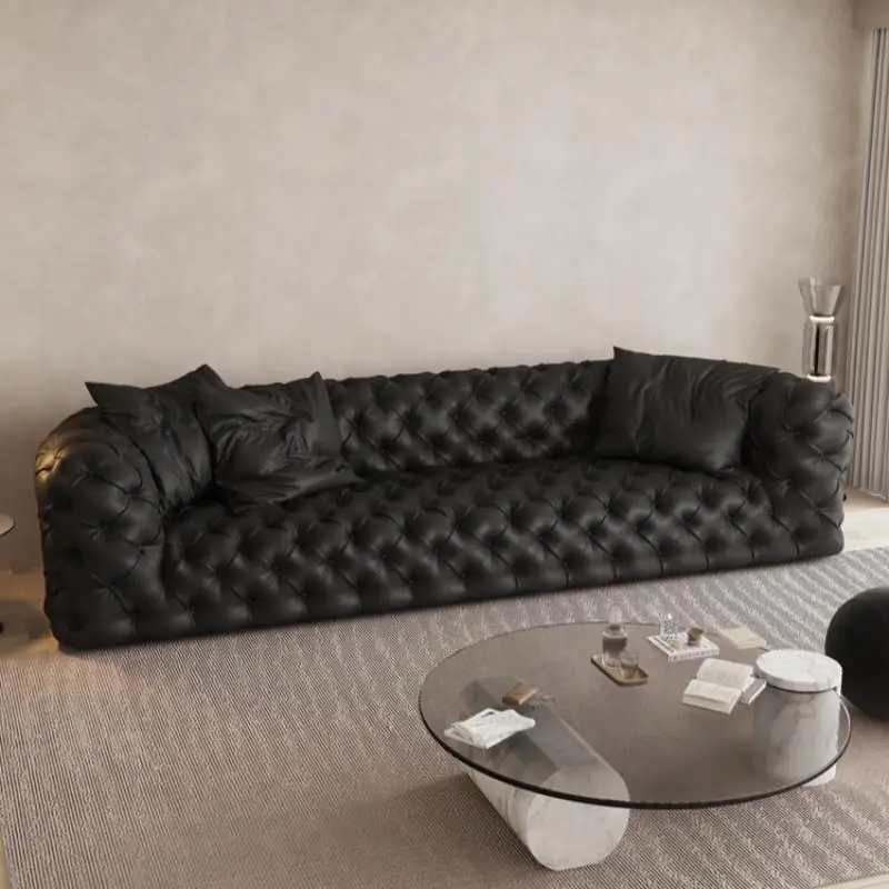 

Leather Modern Living Room Sofas Lazy Lounge Minimalist Living Room Sofas Human Dog Bed Floor Sillon Cama Postmodern Furniture