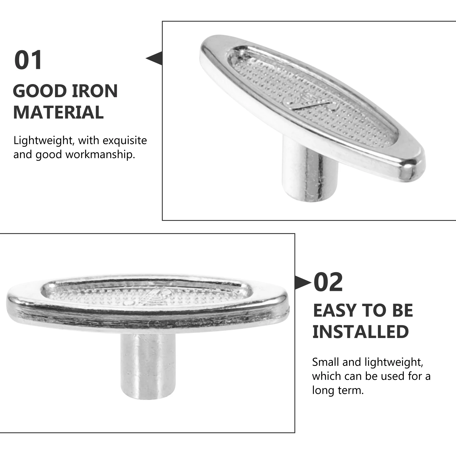 

Alipis 8pcs Music Box Knob Metal Winder Handle Musical Movement Mechanism Key for Crafts Wind Up Toys Jewelry Decor