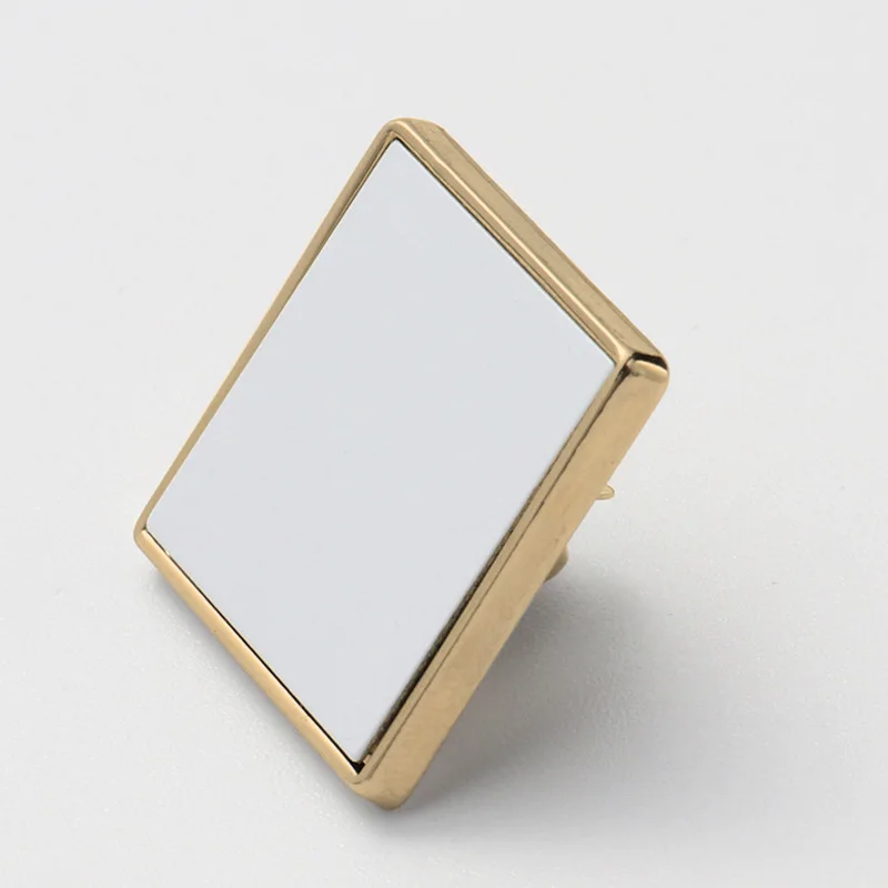 

30pcs/lot Sublimation Blank Badge Pin Silver/gold badge consumables name tags For DIY Originality Craft