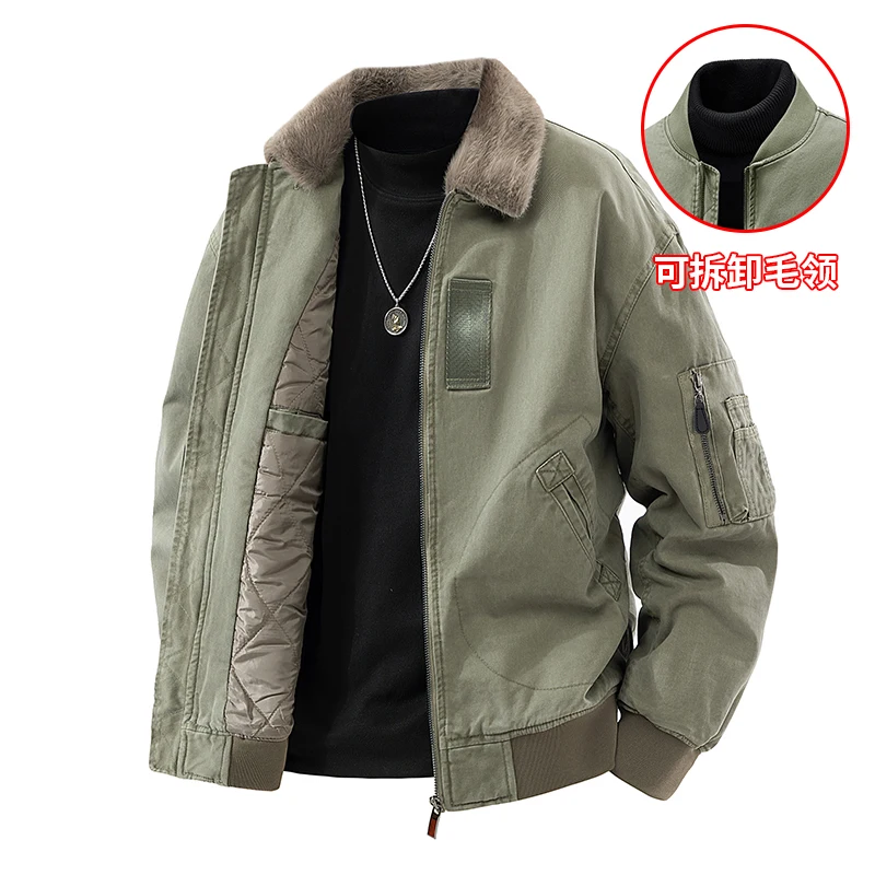 2026 Autumn men Winter jacket New Outdoor Cotton Coat Men'S High-Quality Trend Versatile Warm Windproof Loose Casual Jacket