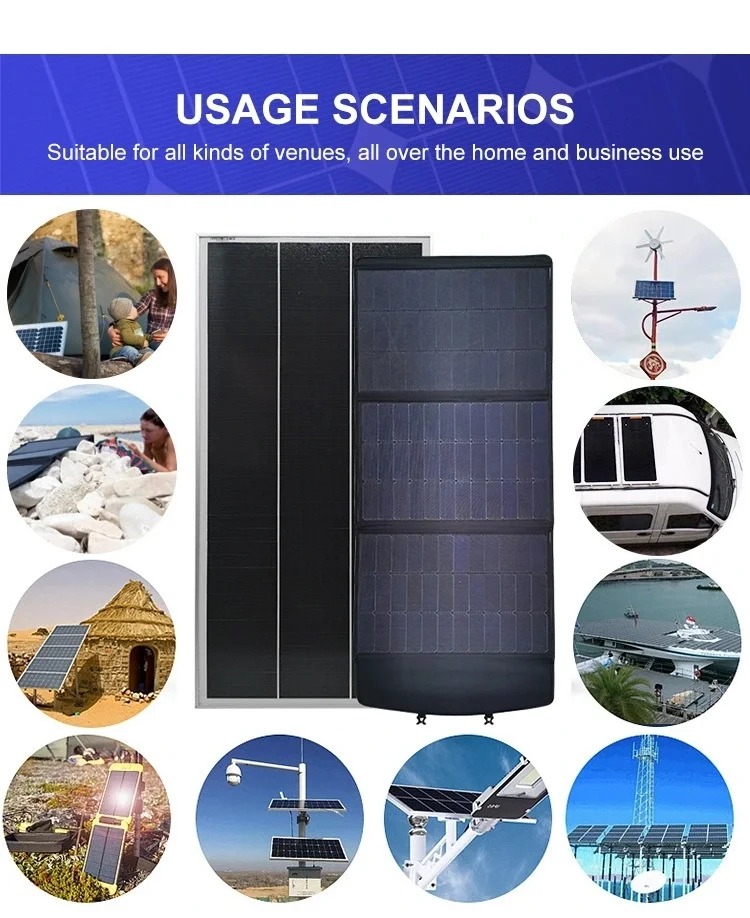 2024 nuovi pannelli solari monocristallini solari completamente neri per la generazione di energia domestica pannelli fotovoltaici pannelli di