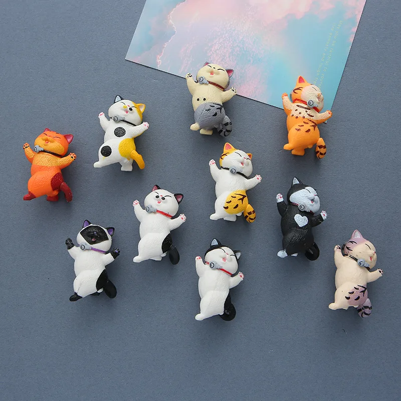 

Internet Celebrity Refrigerator Magnet Enchanting Dancing Cat Cartoon Cat Refrigerator Magnet 3D Three-dimensional Cute Magnet