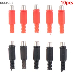 10Pcs RCA Audio Connectors Female Welding Jack Cold Pressure Socket Adapter 50V 0.5A