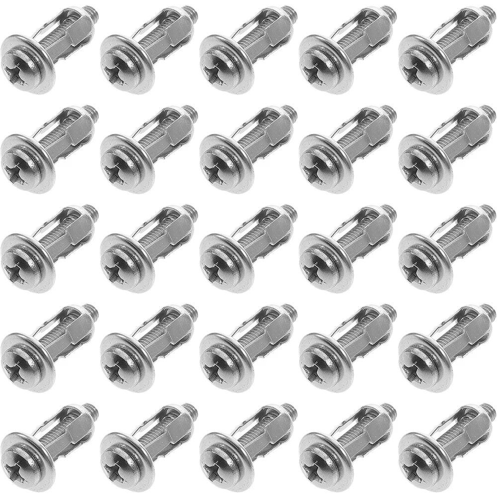 

25pcs Expansion Nuts Hollow Anchor Screw Fastener Door Nuts For Plastic Sheet Hollow Wall Fixing Threaded Inserts Metal Wall