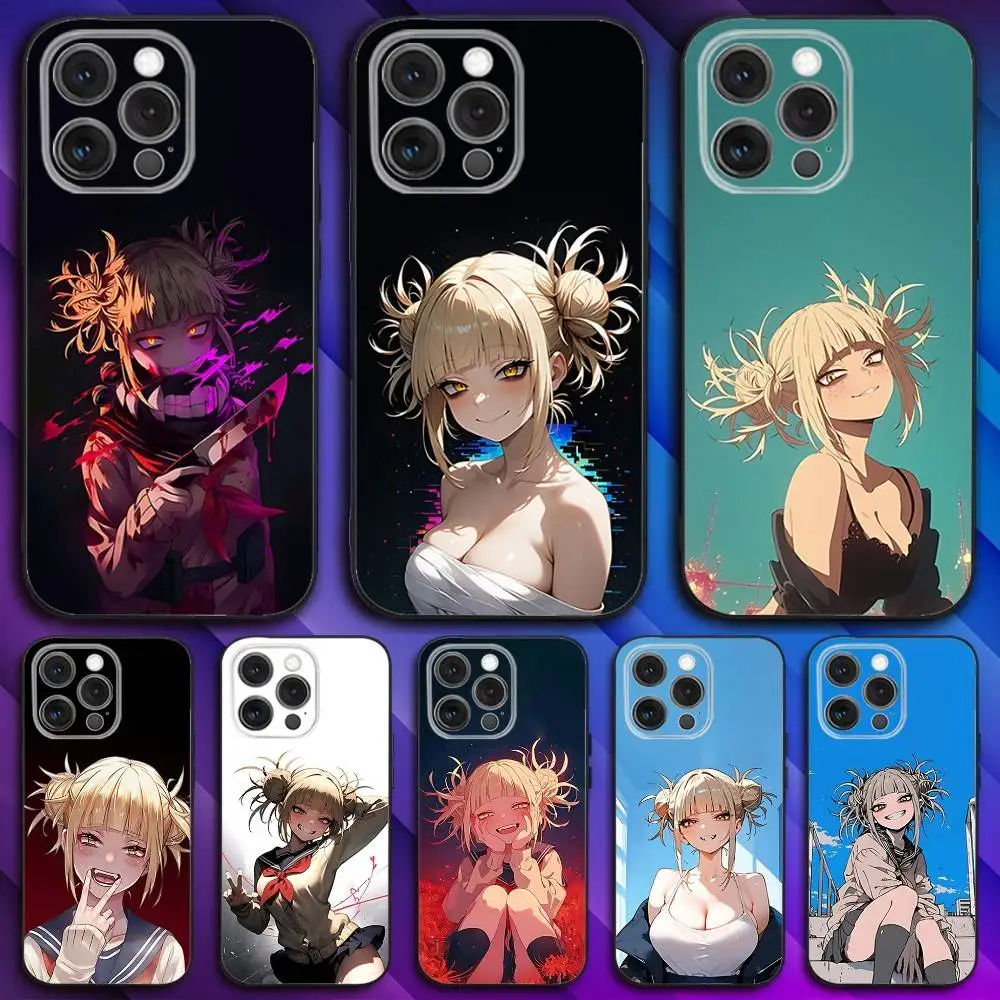 

My Hero H-Himiko Toga Phone Case For iPhone 16,15,14,13,12,11,Pro,Max,Plus,X,XS,SE4,E,Mini,Soft Black Case