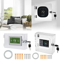 Caja de bloqueo de termostato Universal, cubierta de termostato transparente de 18,5x12x5cm, acrílico con llave, protector de termostato, fácil de instalar