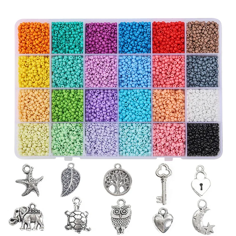 3mm 12000pcs 24Color Miyuki Japanese Beads Matte Pearl Box Set DIY Making Jewelry Bracelet Necklace Ring Loose Spacer Seed Beads